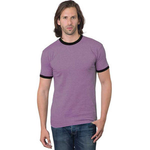 Bella + Toile 100% Coton Ringer Tee Unisexe Léger Anti-Rides Rétro Chemise À Manches Courtes Lettre Logo Options D'impression - Product Image 2