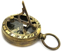 Brújula de latón macizo Vintage, reloj de sol de bolsillo, herramienta antigua de navegación para exteriores para deportes, Camping, puntero favorito de coleccionistas