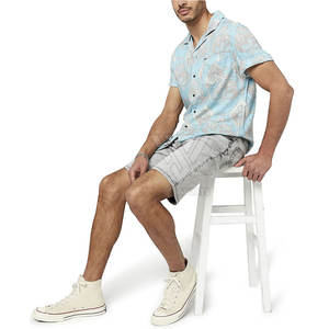 Meilleures ventes Short en jean taille moyenne pour hommes Vêtements d'entraînement en coton de haute qualité Usage décontracté Motif solide Offre Spéciale - Product Image 6