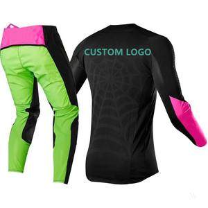 Conjunto de Ropa Deportiva de Motocross Unisex Personalizada, Transpirable, Resistente al Viento, Jersey y Pantalones de Carreras, Talla Grande para Adultos, 100% Poliéster - Product Image 2
