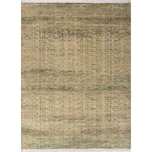 Alfombra de Lana Anudada a Mano Uvenuti Verde AKWL-1664(CS-01) con Patrón Abstracto para Sala de Estar, Rectangular, para Adolescentes, para Pasillo - Product Image 1