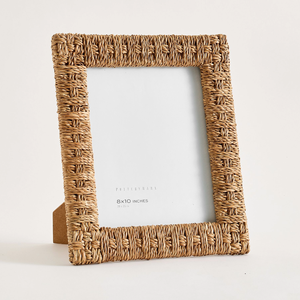 Marco de fotos de algas marinas naturales, marco de fotos de ratán tejido Natural, marco de mesa bohemio rústico, regalo de decoración del hogar - Product Image 2