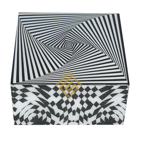 Cuerno hueso collar único joyería cajas decorativas MOP caja lujo impreso logotipo personalizado joyería almacenamiento embalaje alta calidad - Product Image 1