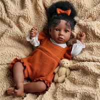 Poupée Bébé Reborn Réaliste Babeside Saria, 20 Pouces, Peau Noire, Afro-Américaine