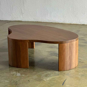 Table basse simple de haute qualité en bois de teck massif avec finition couleur NC Dark Brown pour intérieur et extérieur - Product Image 2