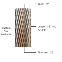 Panneaux Tambour en Bois Massif Premium Panneaux en Bois Massif Flexibles pour Portes d'Armoires Décoration Murale Panneaux Muraux 3D Décoratifs