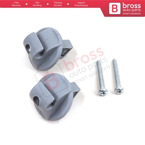 BCF5010 2 piezas de clip para visera solar, color gris, para Clio Megane Scenic Laguna Twingo Modus Espace Vel Satis Trafic Kangoo - Product Image 5