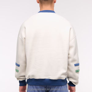 Manufacturer Custom Color Block Embroidered <b>Jumper</b> Heavyweight French Terry Pullover <b>Long</b> Sleeve Oversized high quality - Product Image 6