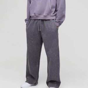 Pantalones Casuales Holgados con Lavado Ácido, Estilo Baggy, Piernas Anchas, Ligeros, Proveedor de Ropa - Product Image 1