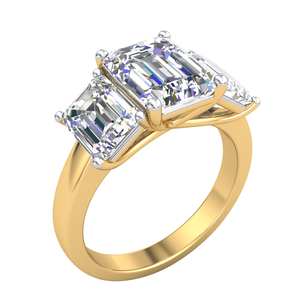 Anillo de diseño clásico de oro de 18 quilates para mujer con 5Cts VS Clarity Lab Grown Diamond EF Color Jewelry - Product Image 1
