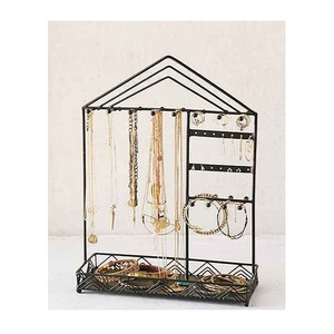 Soporte de almacenamiento de joyería de madera y hierro Tamaño y forma personalizados Soporte de exhibición de joyería para uso de mesa - Product Image 6