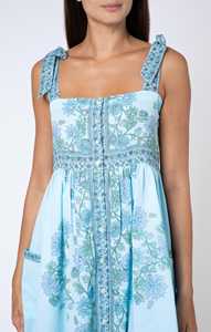 Robe midi sans manches en coton tissé de haute qualité, style vintage européen, écologique, lavable, naturelle, pour femme, tenue décontractée - Product Image 3