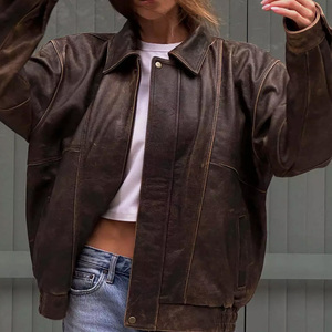 Chaquetas de Cuero de Alta Calidad para Mujer, Nueva Colección, Precios de Mayoreo, Chaqueta de Moda de Cuero Transpirable, Chaquetas de Cuero Puro - Product Image 2