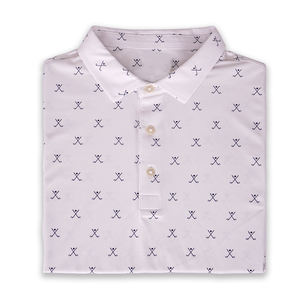 เสื้อกอล์ฟของผู้ชายสำหรับฤดูร้อนเสื้อ100% โพลีเอสเตอร์สีทึบพิมพ์ลายแบบกำหนดเองแขนสั้นสำหรับเสื้อยืดแห้งเร็ว - Product Image 6