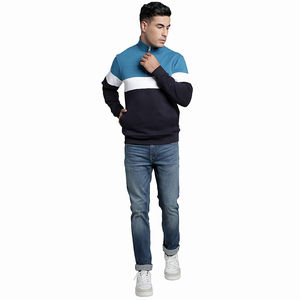 Pakistán hizo diseño de algodón mezclado precio barato cuarto cremallera camisas para hombres disponibles en varios colores hombres sudaderas - Product Image 5