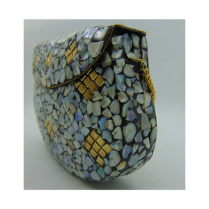 Luxury Metal Mosaic <b>Clutch</b> Bag for Women High Quality Sparkling Evening Party Handbag Casual Style Stone Pattern Purse <b>Weddings</b> - Product Image 2