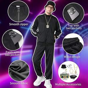 Conjunto Deportivo Unisex Casual de Invierno, Transpirable, con Estampado de Personajes, de Forro Polar y Poliéster, Sudadera con Capucha de Manga Larga y Pantalones Deportivos - Product Image 6