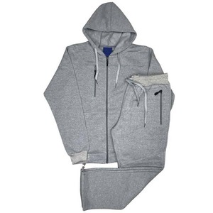 Pantalones de chándal con capucha atléticos de manga larga informales de 2 piezas transpirables ligeros estampados para hombre, conjunto deportivo para correr de algodón - Product Image 5