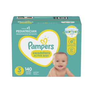 Pañales Pampers Swaddlers-Tamaño 1, suministro de un mes (198 unidades), pañales desechables ultrasuaves para bebés - Product Image 2