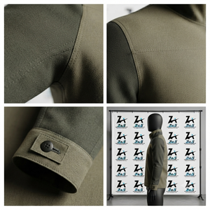 Men's Olive <b>Canvas</b> Bomber <b>Canvas</b> <b>Jacket</b> Stand Collar Zipper Closure Pocket Design Autumn Casual Wear <b>Canvas</b> Duckie <b>Jackets</b> - Product Image 4