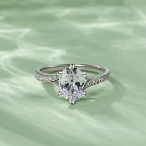 Anillo de Compromiso Ovalado Personalizado Jeulia Heart of the Spring con Banda Trenzada en Oro Rosa - Product Image 4