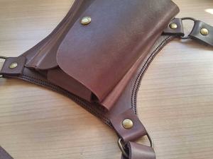 Top Qualité Taille Cheveux Styliste Ciseaux Titulaire Barber Coiffure Outil En Cuir Véritable Ceinture LBB-0036 - Product Image 4