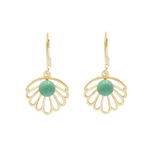Boucles d'oreilles en argent sterling 925 pour femmes Design classique Mode Turquoise naturelle Pierre précieuse 29x15x7 MM Fine Dangle - Product Image 4