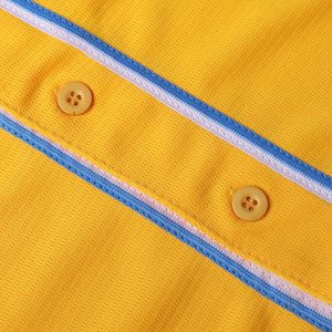 Uniformes boutonnés en tissu tricoté imprimé maillot de baseball à manches courtes pour hommes - Product Image 6