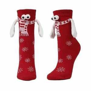 Chaussettes de Noël 3D Vêtements d'hiver pour enfants Chaussettes de vacances chaudes de conception de dessin animé adulte ODM JZVINA Usine de chaussettes du Vietnam - Product Image 2