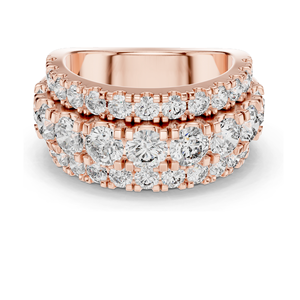 Bague en diamant de laboratoire et moissanite 4,26 CT, diamant CVD VVS-VS-EF, or 18 carats, 14 carats, 10 carats et argent 925, or rose, or jaune, or blanc - Product Image 1