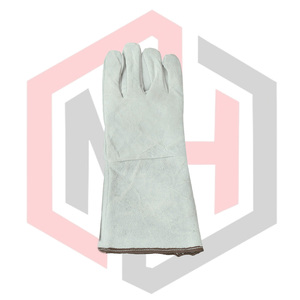 Gants en cuir avec paume renforcée, taille unique, antistatiques, résistants aux déchirures, poignet en tricot, épaisseur de 11 oz, 14 pouces - Product Image 3