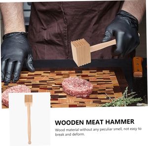 ค้อนทุบสเต็ก1ชิ้นเครื่องมือสี่เหลี่ยมเครื่องมือทำเนื้อดินเครื่องมือทำจากไม้ทุบเนื้อค้อน Hamme1r เนื้อหมูค้อนเนื้อค้อนทุบเนื้อทนทาน - Product Image 4