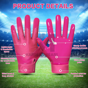Gants de football américain personnalisés avec logo, fabrication de premier ordre, adhérence professionnelle, confortables pour le froid - Product Image 3