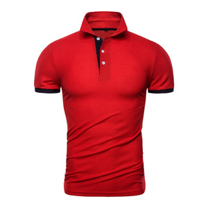 Chemise décontractée en coton pour homme de marque supérieure avec broderie personnalisée, séchage rapide, manches courtes, motif uni, tissu toile pour le golf - Product Image 5