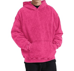 Sudaderas con capucha de poliéster/algodón mezcladas con estampado personalizado para hombre de alta calidad, sudaderas de invierno de longitud larga de Color sólido, básicas de 300 gramos - Product Image 2
