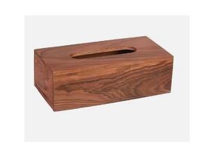 Nouvelle arrivée de boîte à mouchoirs en bois de finition noyer fait à la main pour un usage domestique pour contenir du papier de soie - Product Image 1