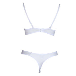 Conjunto de sujetador y bragas elegantes para mujer - Blanco - Product Image 2