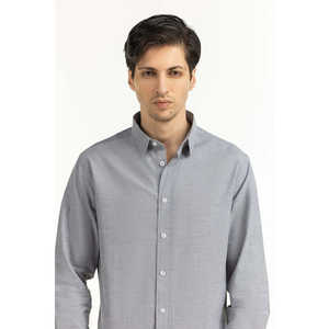 Chemises décontractées pour hommes à col montant avec boutons, 100 % coton popeline, design à carreaux, offre ODM - Product Image 6