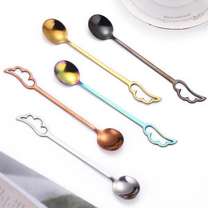 Cuchara de Café de Acero Inoxidable 304 con Mango Largo, Cuchara de Metal para Café, Té, Postres y Uso Diario - Product Image 1