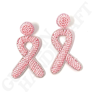 Boucles d'oreilles en tissu de coton de qualité supérieure, couleurs personnalisées, broderie en forme de cœur, perles, fabrication artisanale, taille personnalisable, pour femmes, pour les fêtes - Product Image 4