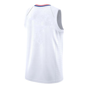 Haute qualité personnalisé hommes femmes maillots de basket-ball ensembles respirants bas prix en gros personnalisé numéro nom tissu blanc - Product Image 2