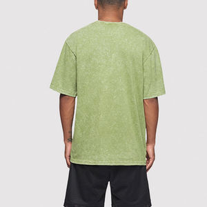 OEM/ODM T-shirt Streetwear en sapin ample léger délavé à l'acide pour hommes 100% coton surdimensionné à manches courtes Hip Hop T-shirts pour hommes - Product Image 2