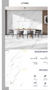 Losa de azulejo grande de mármol de porcelana esmaltada pulida de diseño moderno, Serie de superficie Bookmatch de tallado mate brillante Premium para habitación - Product Image 5