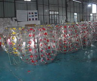 Nouvelle boule à bulles gonflable pour adultes, en PVC transparent, à roulettes, pour se coucher à l'intérieur, boule zorb gonflable