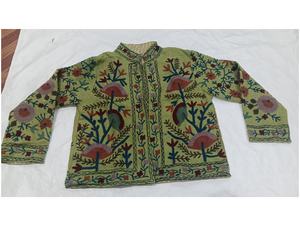 Chaqueta de Terciopelo Premium Bordada con Cuello Mao, Técnica de Tejido para Fiestas de Invierno y Ocasiones Festivas, Ropa Étnica - Product Image 5