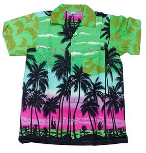 Chemises hawaïennes à manches courtes pour hommes, vêtements de plage, décontractés, imprimés palmier - Product Image 1