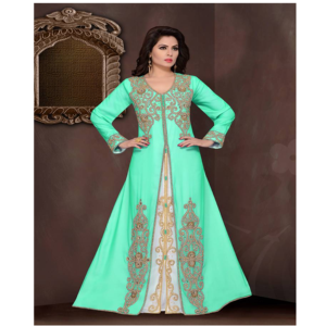 Embroidered Georgette Modest Fashion Kaftan Hijab Set for Women Daily Party Eid Prayer Traditional Islamic <b>Clothing</b> <b>Accessories</b> - Product Image 1