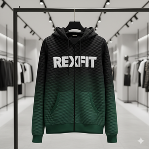 Premium <b>Green</b> and Black Color Fleece <b>Hoodie</b> | Front Chest Printed Pullover | Custom Streetwear <b>Hoodie</b> for <b>Men</b> & Women Wholesale - Product Image 6