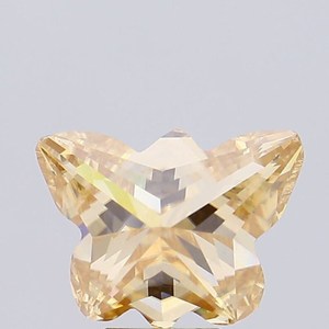 Anillo de compromiso de diamante de moissanita blanca de 9mm Colgante de corte antiguo de mariposa hermosa con color amarillo de piedras preciosas - Product Image 2