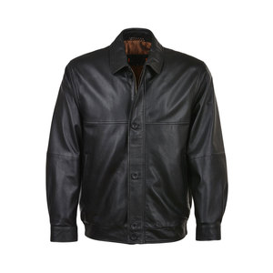 แจ็คเก็ตหนังเนปปาสีดําระดับพรีเมียม แรงบันดาลใจจากเฟอร์ดินัด - ชุดชั้นในสําหรับผู้ชายที่ทันสมัยและไม่มีเวลา - Product Image 1